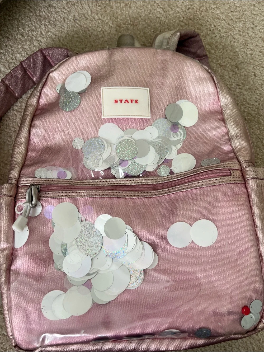 STATE Backpack Rose Metallic Sequin Shaker Backpack